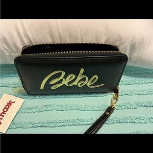 bebe Black and Gold Wallet